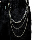 Vintage Long Metal Rock Trousers Hipster Pant Jean Keychain Ring Clip Tassel Keychains Women Accessory