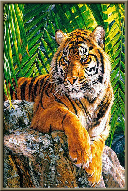 5D Diamond Painting Animals Horse Diamond Mosaic Tiger Lion DIY Full Round Diamond Embroidery Cross Stitch  Rhinestone Art