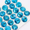 Blue Rose Mixed Round Crystal K9 Glass Rhinestones Applique Fancy Stones for Craft Glue Christmas Clothing Garment Decoration