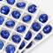 Blue Rose Mixed Round Crystal K9 Glass Rhinestones Applique Fancy Stones for Craft Glue Christmas Clothing Garment Decoration