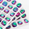 Blue Rose Mixed Round Crystal K9 Glass Rhinestones Applique Fancy Stones for Craft Glue Christmas Clothing Garment Decoration