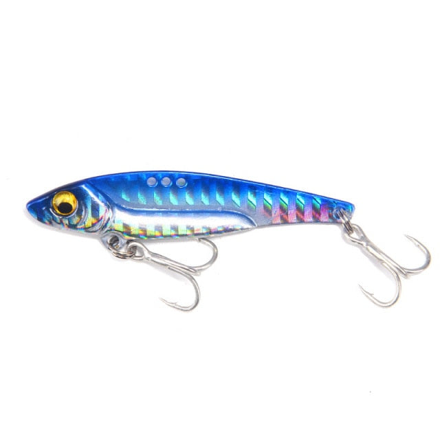 Metal Vib Fishing Lure Weights8-20g Long Shot Slots Hook Metal Jig Articulos De Pesca Isca Artificial Bass Bait Deep Sea Fishing