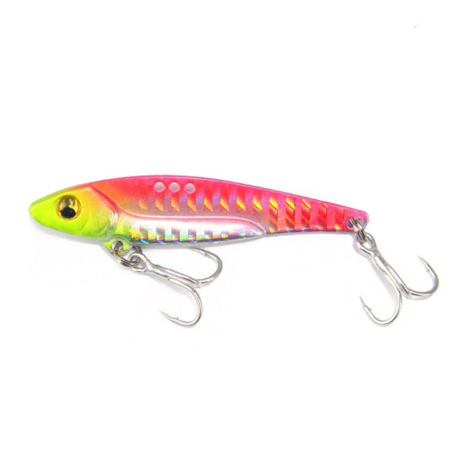 Metal Vib Fishing Lure Weights8-20g Long Shot Slots Hook Metal Jig Articulos De Pesca Isca Artificial Bass Bait Deep Sea Fishing
