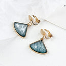AENSOA Korean Blue Geometric Acrylic Resin Earrings Simple Round Square Circle Drop Dangle Earrings for Women Girl Party Jewelry