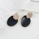 AENSOA Korean Blue Geometric Acrylic Resin Earrings Simple Round Square Circle Drop Dangle Earrings for Women Girl Party Jewelry