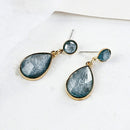 AENSOA Korean Blue Geometric Acrylic Resin Earrings Simple Round Square Circle Drop Dangle Earrings for Women Girl Party Jewelry