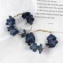 AENSOA Korean Blue Geometric Acrylic Resin Earrings Simple Round Square Circle Drop Dangle Earrings for Women Girl Party Jewelry