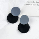 AENSOA Korean Blue Geometric Acrylic Resin Earrings Simple Round Square Circle Drop Dangle Earrings for Women Girl Party Jewelry