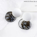 AENSOA Korean Blue Geometric Acrylic Resin Earrings Simple Round Square Circle Drop Dangle Earrings for Women Girl Party Jewelry