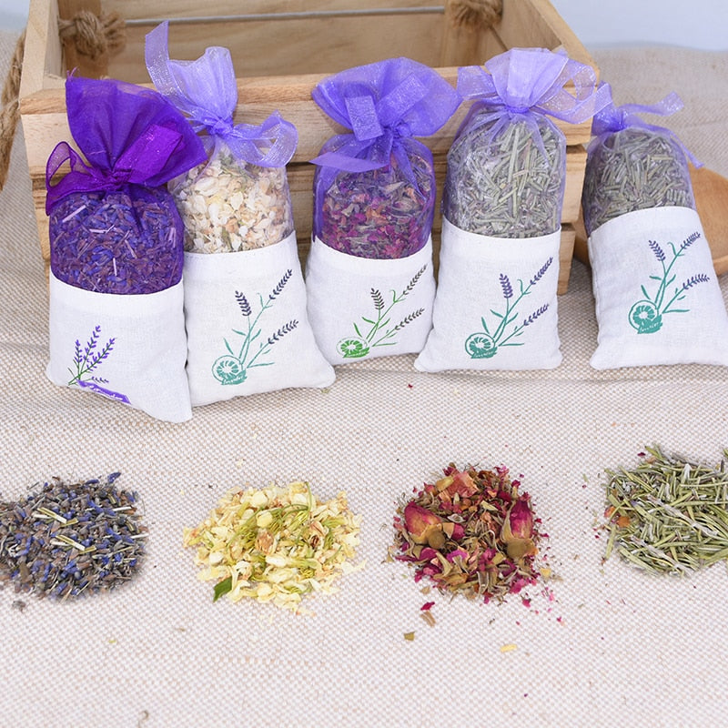 Natural Dried Flowers Rose Jasmine Lavender Bud Flower Sachet Bag Filling  Real Natural lasting Lavend Car Room Air Refreshing