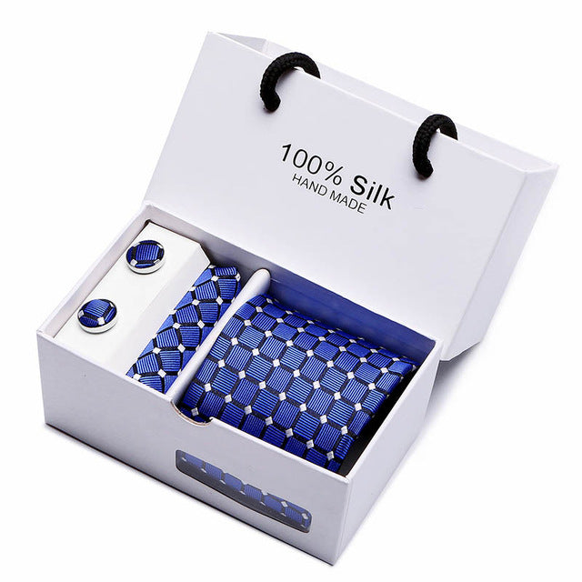 100% Silk Tie And Cufflinks Boxed Set