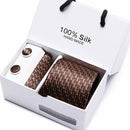 100% Silk Tie And Cufflinks Boxed Set