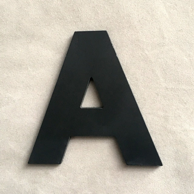 9cm/3.54" PVC Black Uppercase English Letters Interior Wall Garden Wedding Decorative Alphabet Environmentally Friendly Letters