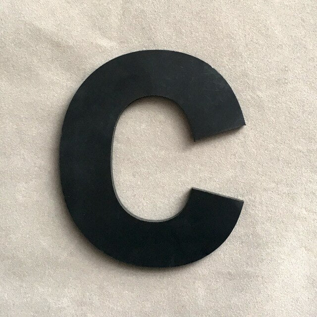 9cm/3.54" PVC Black Uppercase English Letters Interior Wall Garden Wedding Decorative Alphabet Environmentally Friendly Letters