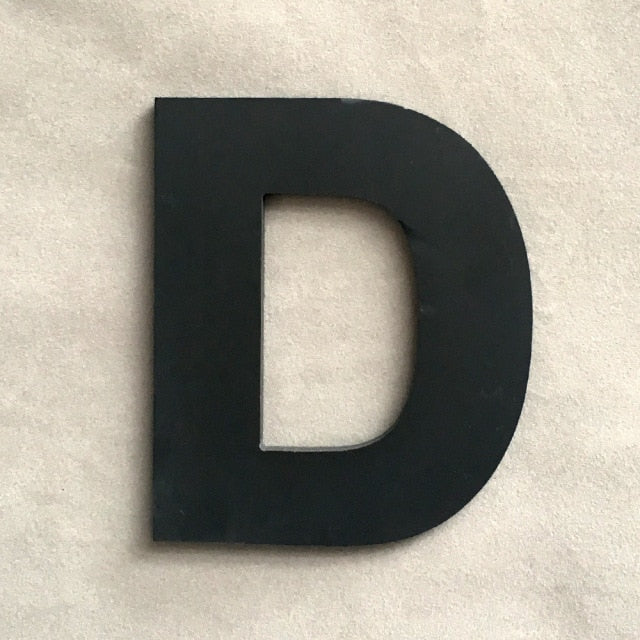 9cm/3.54" PVC Black Uppercase English Letters Interior Wall Garden Wedding Decorative Alphabet Environmentally Friendly Letters