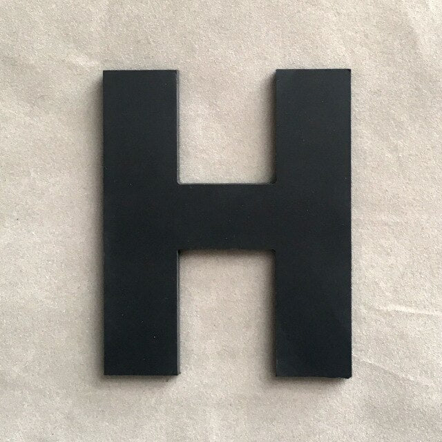9cm/3.54" PVC Black Uppercase English Letters Interior Wall Garden Wedding Decorative Alphabet Environmentally Friendly Letters