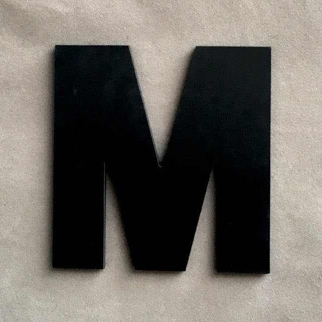 9cm/3.54" PVC Black Uppercase English Letters Interior Wall Garden Wedding Decorative Alphabet Environmentally Friendly Letters
