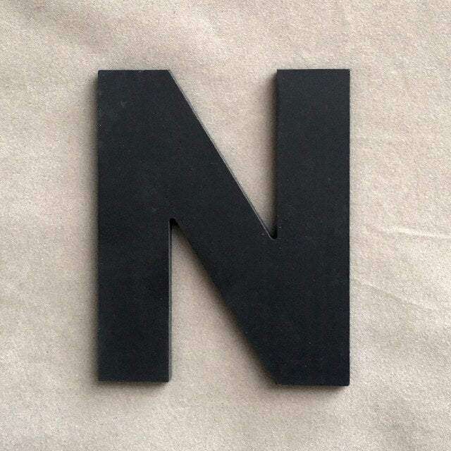 9cm/3.54" PVC Black Uppercase English Letters Interior Wall Garden Wedding Decorative Alphabet Environmentally Friendly Letters