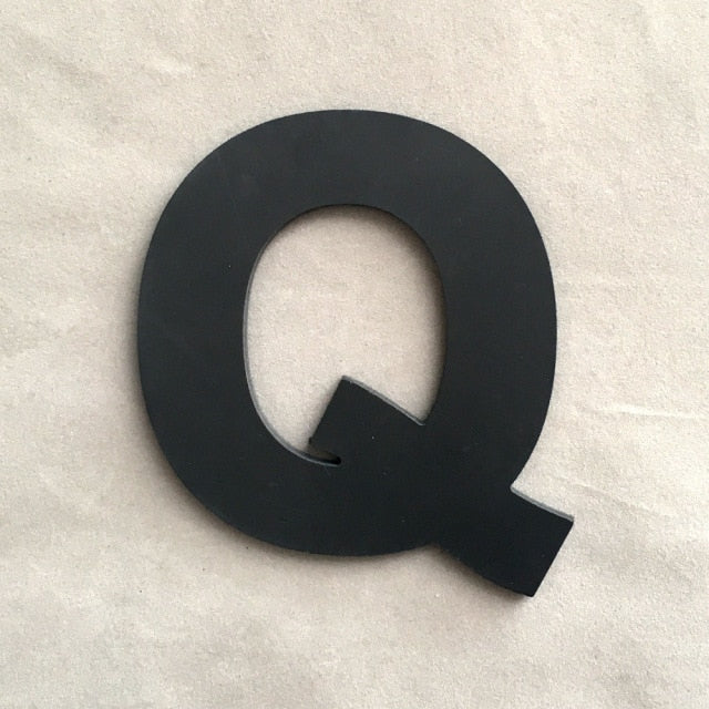 9cm/3.54" PVC Black Uppercase English Letters Interior Wall Garden Wedding Decorative Alphabet Environmentally Friendly Letters