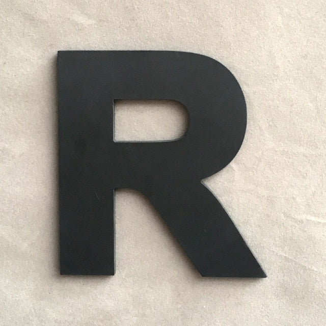 9cm/3.54" PVC Black Uppercase English Letters Interior Wall Garden Wedding Decorative Alphabet Environmentally Friendly Letters