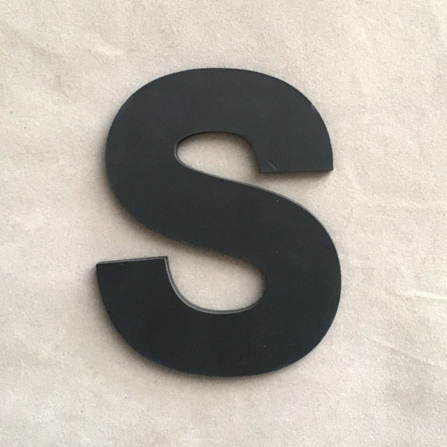 9cm/3.54" PVC Black Uppercase English Letters Interior Wall Garden Wedding Decorative Alphabet Environmentally Friendly Letters