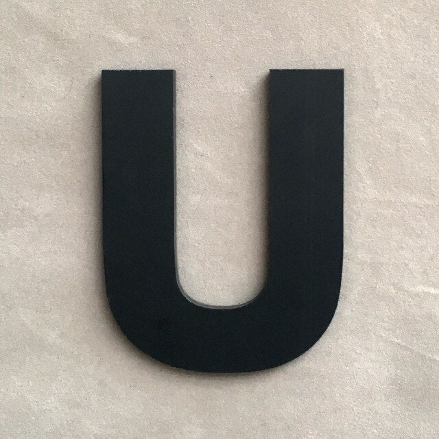 9cm/3.54" PVC Black Uppercase English Letters Interior Wall Garden Wedding Decorative Alphabet Environmentally Friendly Letters