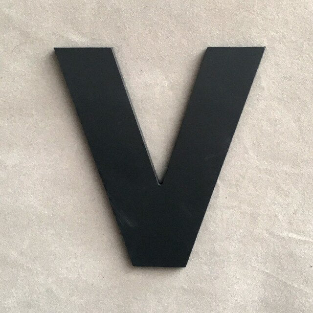 9cm/3.54" PVC Black Uppercase English Letters Interior Wall Garden Wedding Decorative Alphabet Environmentally Friendly Letters