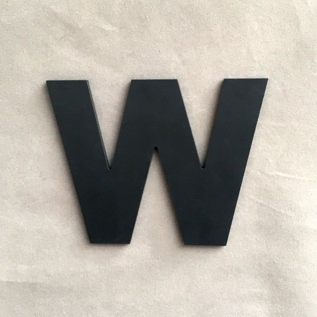 9cm/3.54" PVC Black Uppercase English Letters Interior Wall Garden Wedding Decorative Alphabet Environmentally Friendly Letters