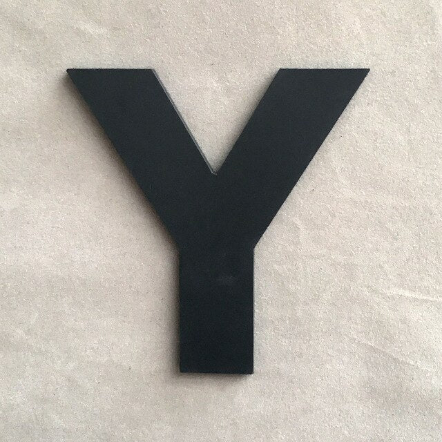 9cm/3.54" PVC Black Uppercase English Letters Interior Wall Garden Wedding Decorative Alphabet Environmentally Friendly Letters