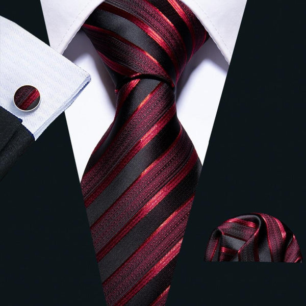 Men Elegant Red Striped Designer Tie