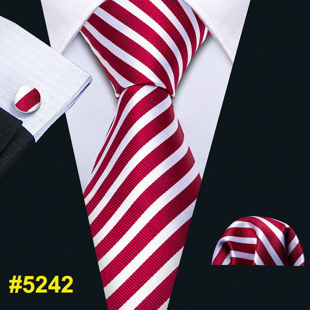 Men Elegant Red Striped Designer Tie