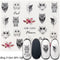 1 Sheet Russian text Nail Watermark Decals Sexy lips Middle finger Sexy girl Water Transfer Slider Russia Words Manicure Tattoos