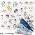 1 Sheet Russian text Nail Watermark Decals Sexy lips Middle finger Sexy girl Water Transfer Slider Russia Words Manicure Tattoos