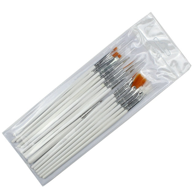 Nail Art Brush Set Manicure Tools Gradient Gel Nail Polish Builder Drawing Carving Ombre Brushes French Nail Design Painting Pen