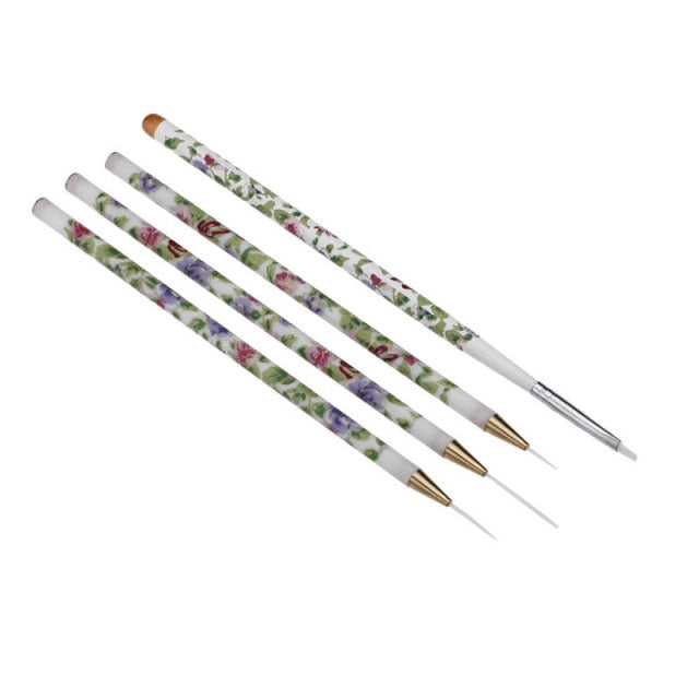 Nail Art Brush Set Manicure Tools Gradient Gel Nail Polish Builder Drawing Carving Ombre Brushes French Nail Design Painting Pen