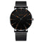2020 Men's Watch Ultra-Thin Stainless Steel Men Business Watch Men Mesh Belt Quartz Wristwatch Male Clock Relogio Masculino