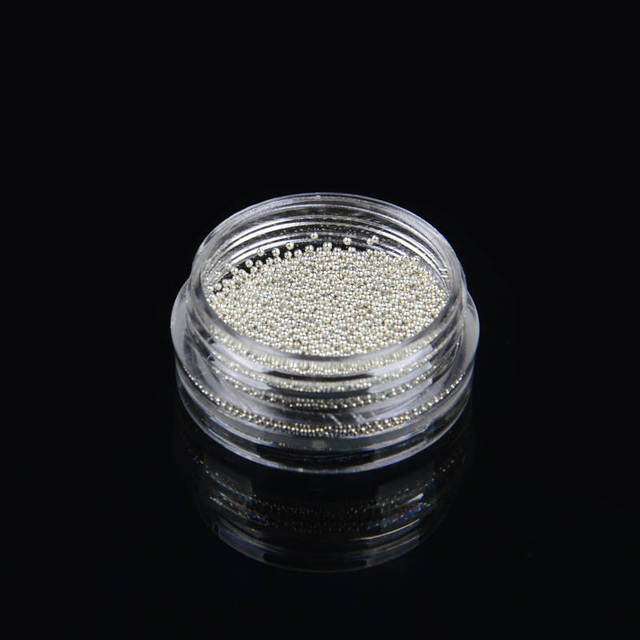 1 BottleTiny Circle Bead Decoration Silver Gold 3D Nail Art Caviar DIY Accessories Manicure Tools