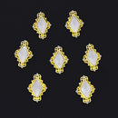 10psc/lot ab crystal glass 3D nail art ornaments 10-14mm rhinestone for nail art gem holographic effect charm DIY Nail Supplies