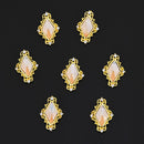 10psc/lot ab crystal glass 3D nail art ornaments 10-14mm rhinestone for nail art gem holographic effect charm DIY Nail Supplies