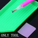 7G 600PCS 7 Sizes Acrylic Rhinestones Eye Shape Crystal AB Flat Back Nail Rhinestone 3D Non HotFix Nail Art Decoration DIY Tool