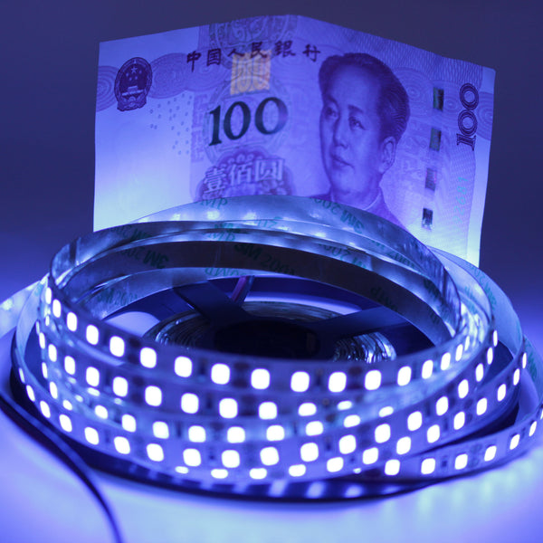 12V UV Ultraviolet 395-405nm led strip black light 5050 2835 SMD 60led/m 120led/m Waterproof tape lamp for DJ Fluorescence party
