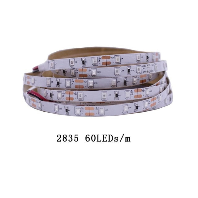 12V UV Ultraviolet 395-405nm led strip black light 5050 2835 SMD 60led/m 120led/m Waterproof tape lamp for DJ Fluorescence party