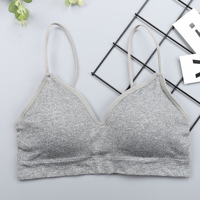 SVOKOR Push Up Solid Bra Elastic Gathering Bralette Summer Anti-light Korean Style Wild Bra Tube Top Sexy Seamless Wire free Bra