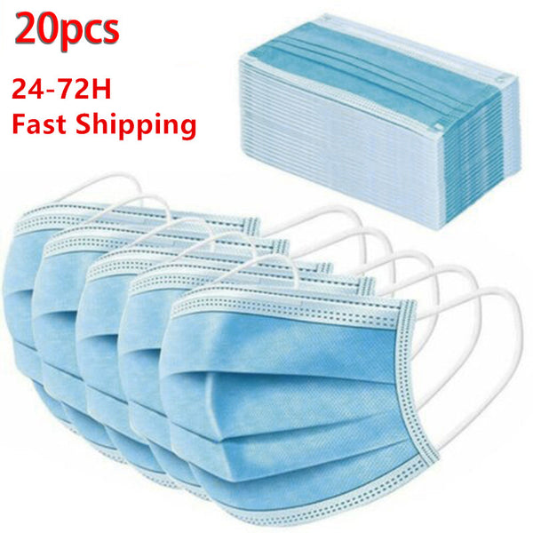 (COVID-19) 3-Layers Thick Disposable Face Mask with Filter (20 pieces)