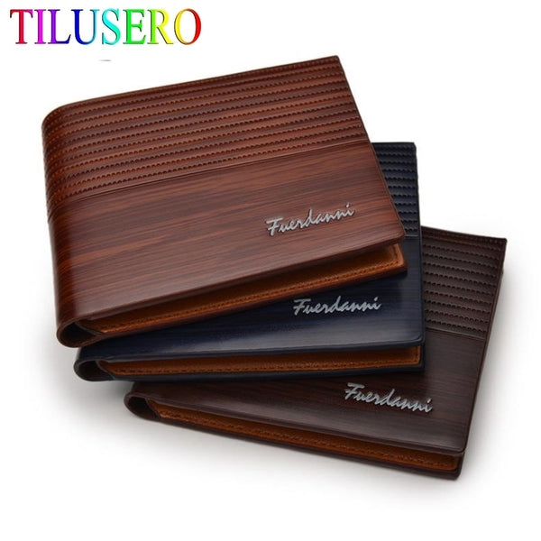 2020 Vintage Men Wallet PU Leather Brand Luxury Wallets Short Holder Clip Credit Card Money Bag