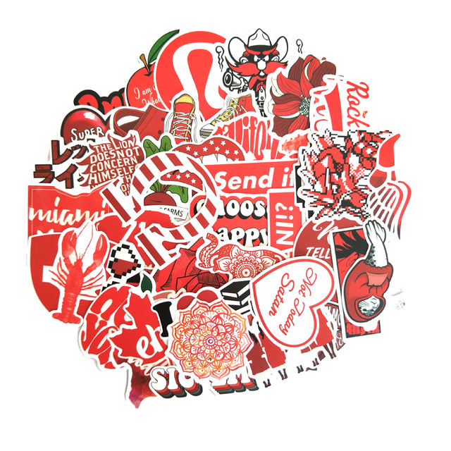50PCS Cartoon Pink INS Style Vsco Girl Stickers For Laptop Moto Skateboard Luggage Refrigerator Notebook Laptop Toy Sticker F5