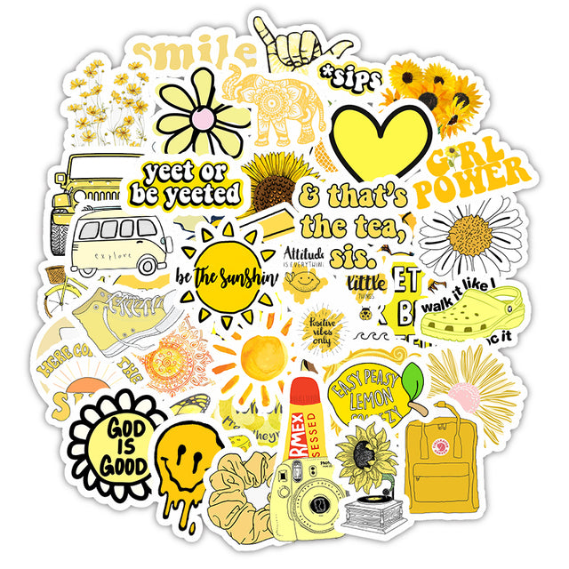 50PCS Cartoon Pink INS Style Vsco Girl Stickers For Laptop Moto Skateboard Luggage Refrigerator Notebook Laptop Toy Sticker F5