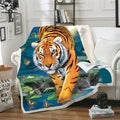 Tiger 3D Printing Plush Fleece Blanket Adult Fashion Quilts Home Office Washable Duvet Casual Kids Girls Sherpa Blanket animal03