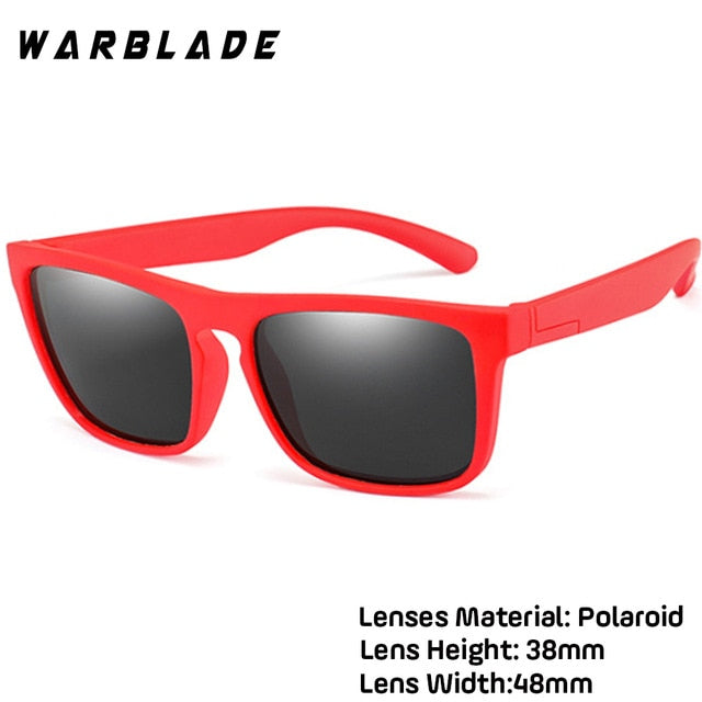 WarBlade 2019 New Kids Silica Soft Sunglasses Polarizing Square Boys Girls Brand Eyeglasses Infant UV400 Breakproof Sunglasses