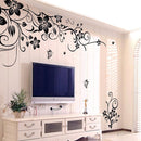 Beautiful DIY Removable Vinyl Flowers Wall Stickers